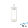 LED Akkulampe Tischleuchte weiß 28cm Touchdimmer IP44 Gartenleuchte