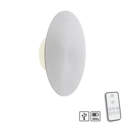 LED Akkuleuchte AKKU 25cm aluminium Timerfunktion USB dimmbar