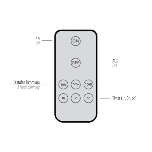 LED Akkuleuchte AKKU 18cm aluminium Timerfunktion USB dimmbar