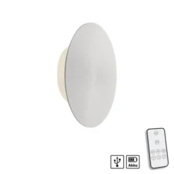 LED Akkuleuchte AKKU 18cm aluminium Timerfunktion USB dimmbar