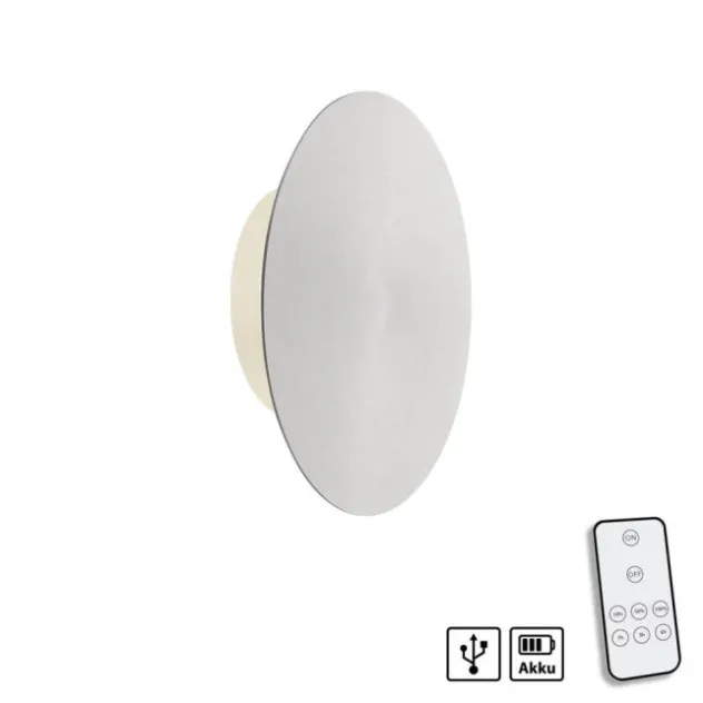 LED Akkuleuchte AKKU 18cm aluminium Timerfunktion USB dimmbar