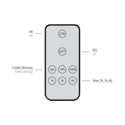 LED Akkuleuchte AKKU 25cm chrom Timerfunktion USB dimmbar