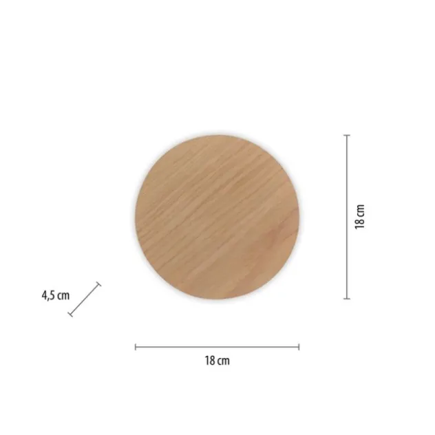 LED Akkuleuchte AKKU 18cm Holz Natur Timerfunktion USB dimmbar
