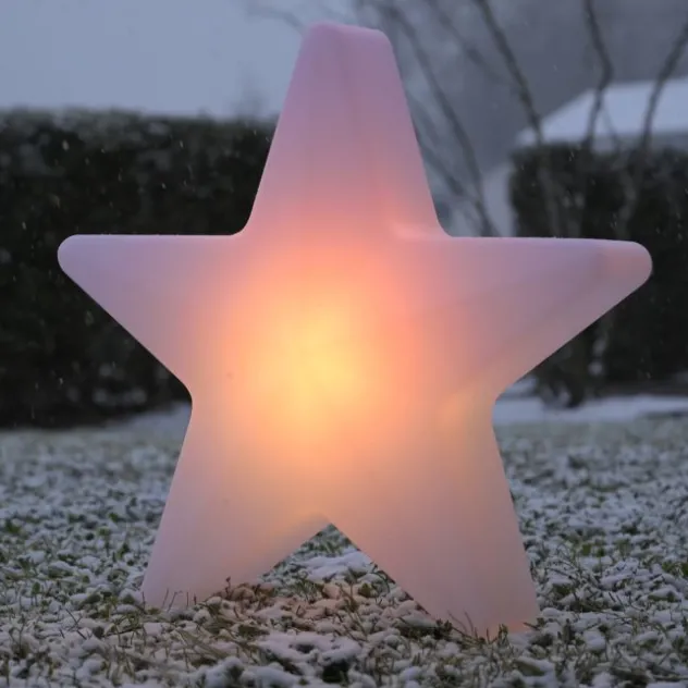 LED Akku Leuchte AKKU-STAR, weiss, groß, Outdoor IP44, USB-Ladekabel