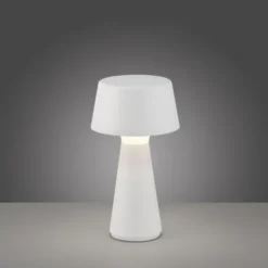 LED Akkuleuchte Tischleuchte weiß Touchdimmer IP54 USB Innen-Außenbereich