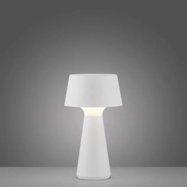 LED Akkuleuchte Tischleuchte weiß Touchdimmer IP54 USB Innen-Außenbereich