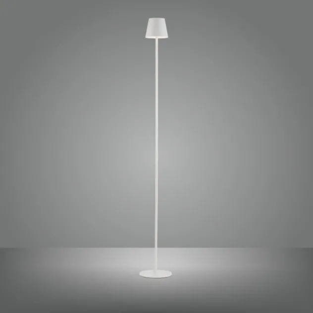 LED Akkuleuchte weiß Steh- und Tischleuchte Touchdimmer IP54 Außenbereich