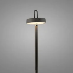 LED Akku Stehlampe schwarz dimmbar per Touch IP44 Memoryfunktion