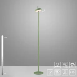 LED Akku Stehleuchte grün Touchdimmer IP44 Innenbereich Garten