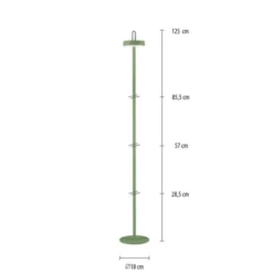 LED Akku Stehleuchte grün Touchdimmer IP44 Innenbereich Garten