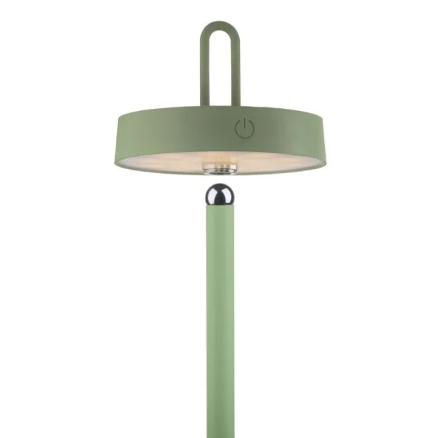 LED Akku Stehleuchte grün Touchdimmer IP44 Innenbereich Garten