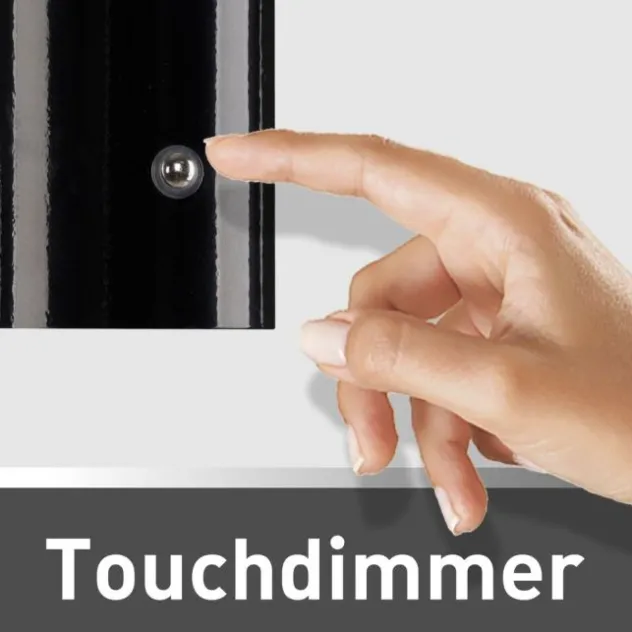 LED Akku Tischleuchte schwarz Pilzform dimmbar per Touch USB