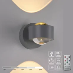 LED Akku Wandleuchte AKKU-CHIA, silber