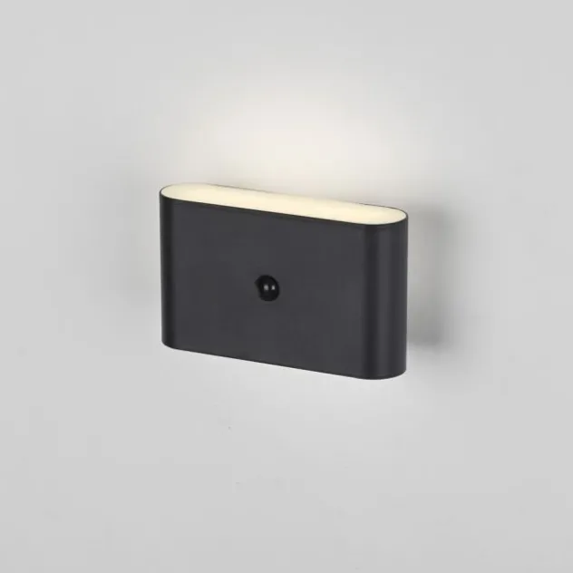 LED Akku Wandleuchte AKKU-ZIDDY, schwarz, Bewegungsmelder, aufladbar