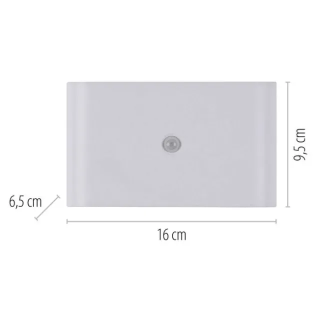 LED Akku Wandleuchte AKKU-ZIDDY, weiss, IP44, aufladbar, Bewegungsmelder