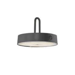 LED Akku Wandleuchte schwarz dimmbar per Touch IP44 Memoryfunktion