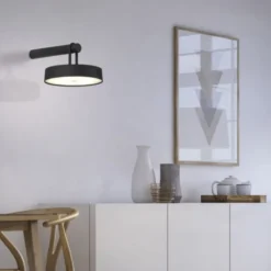 LED Akku Wandleuchte schwarz dimmbar per Touch IP44 Memoryfunktion
