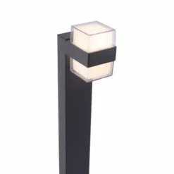 LED-Außenleuchte, Wegleuchte, anthrazit, IP44, Warmweiß