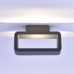 LED-Außenwandleuchte, anthrazit, beidseitig beleuchtet, warmweiß, IP44