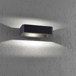 LED-Außenwandleuchte, anthrazit, beidseitig beleuchtet, warmweiß, IP44
