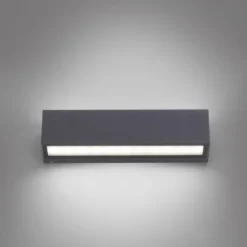 LED Außenwandleuchte, anthrazitfarben, spritzwassergeschützt, warmweiß