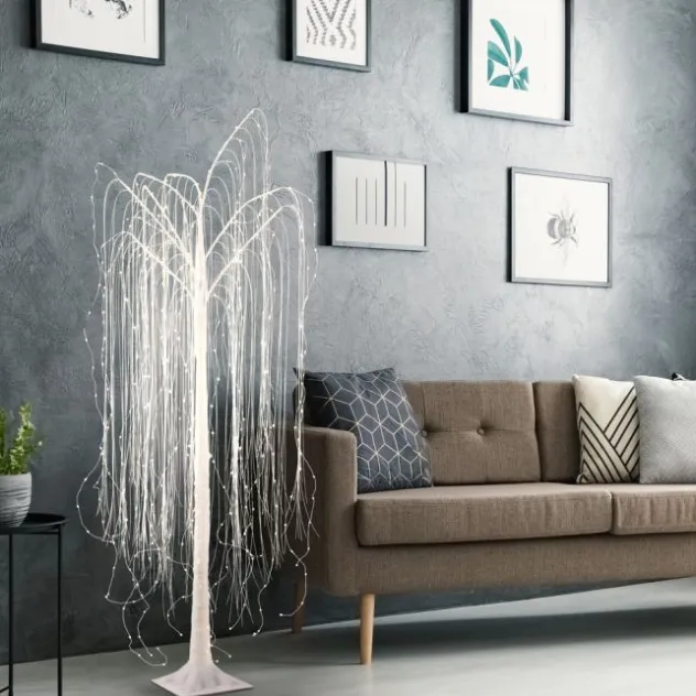 LED Baum, weiß, Weidenoptik, warmweißes Licht, spritzwassergeschützt