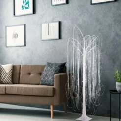 LED Baum, weiß, Weidenoptik, warmweißes Licht, spritzwassergeschützt