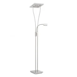 LED-Deckenfluter, Lesearm, warmweiß, Fluter dimmbar, getrennt schaltbar