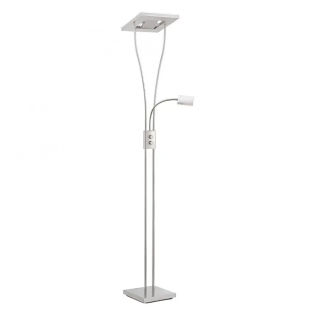 LED-Deckenfluter, Lesearm, warmweiß, Fluter dimmbar, getrennt schaltbar