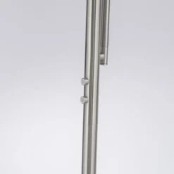 LED Deckenfluter, Leseleuchte, Fernbedienung, dimmbar, stahlfarben