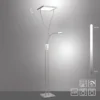 LED Deckenfluter mit Lesearm, modern, dimmbar, Drehdimmer, warmweißes Licht
