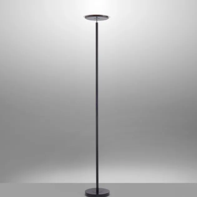 LED-Deckenfluter, schwarz, verstellbaren Fluterkopf, Stehlampe
