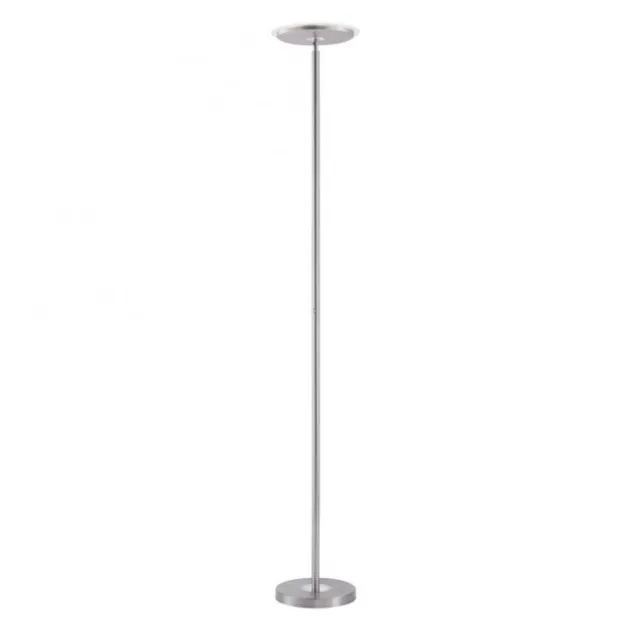 LED-Deckenfluter, stahlfarben, modern, dimmbar. Stehlampe