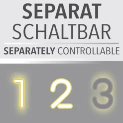 LED Deckenlampe 4 flammig mit LED Board schwarz drehbar Memoryfunktion
