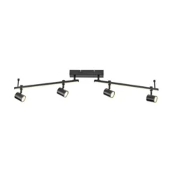 LED Deckenlampe 4 flammig mit LED Board schwarz drehbar Memoryfunktion
