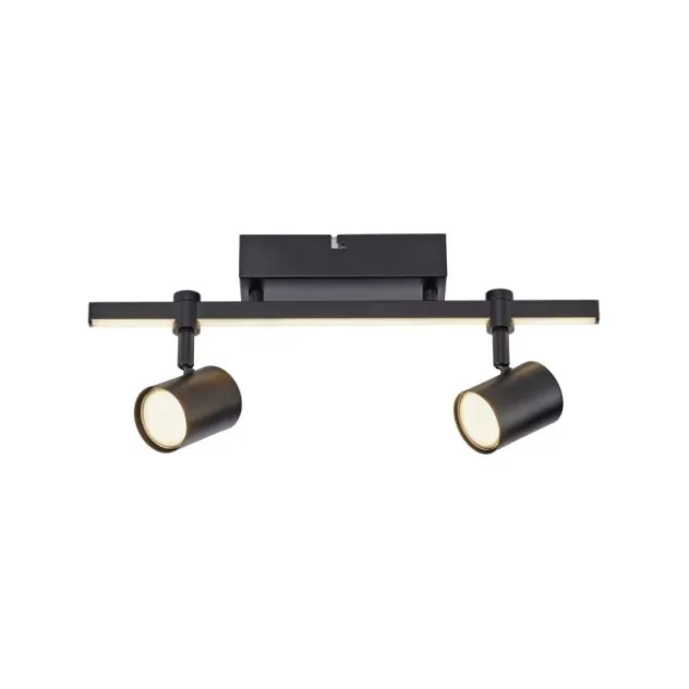 LED Deckenlampe 2 flammig mit LED Board schwarz drehbar Memoryfunktion