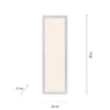 LED Deckenlampe silberfarbig energiesparend rechteckig 80x25 cm warmweiß