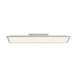 LED Deckenlampe silberfarbig energiesparend rechteckig 80x25 cm warmweiß