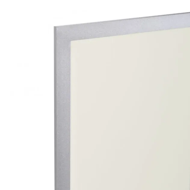 LED Deckenlampe silberfarbig energiesparend rechteckig 80x25 cm warmweiß