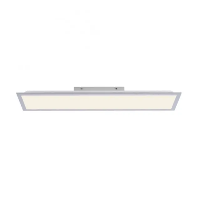 LED Deckenlampe silberfarbig energiesparend rechteckig 80x25 cm warmweiß