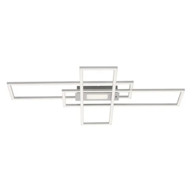 LED Deckenlampe silberfarbig 99x29cm rechteckig dimmbar Downlight+Sidelight