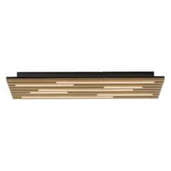 LED Deckenleuchte AKUSTIK, Holz-natur, Panel, rechteckig