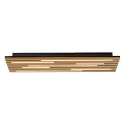LED Deckenleuchte AKUSTIK, Holz-natur, Panel, rechteckig