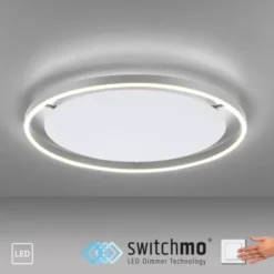 LED Deckenleuchte aluminium rund Ø60cm dimmbar Switchmo warmweiß