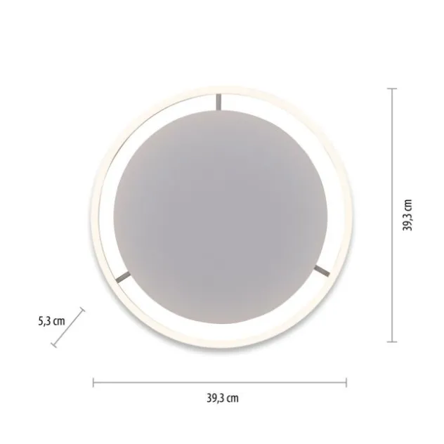LED Deckenleuchte aluminium rund Ø40cm dimmbar Switchmo warmweiß