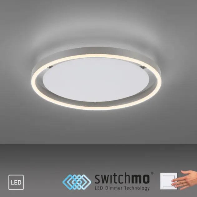 LED Deckenleuchte aluminium rund Ø40cm dimmbar Switchmo warmweiß