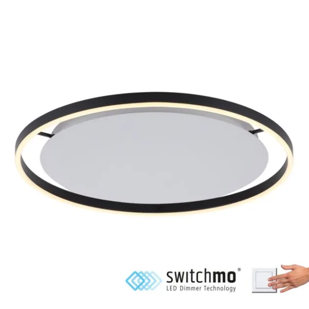 LED Deckenleuchte anthrazit rund Ø60cm dimmbar Switchmo warmweiß