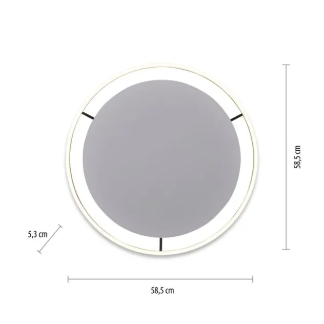 LED Deckenleuchte anthrazit rund Ø60cm dimmbar Switchmo warmweiß
