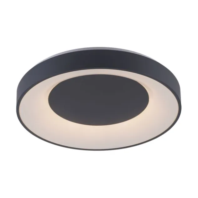 LED-Deckenleuchte, anthrazit, dimmbar, App, Fernbedienung