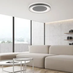 LED-Deckenleuchte, anthrazit-grau, dimmbar, CCT-Farbmanagement, Memory Funktion